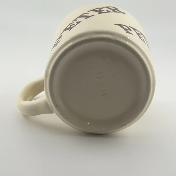 1970’s VTG CERAMIC COFFEE/TEA MUG/CUP BROWN/OFF WHITE NAME “PETER” MADE IN USA - Picture 5 of 8